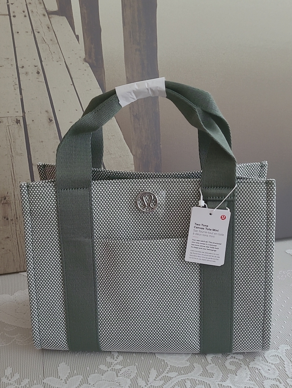 Lululemon Two-Tone Canvas Tote Mini NWT